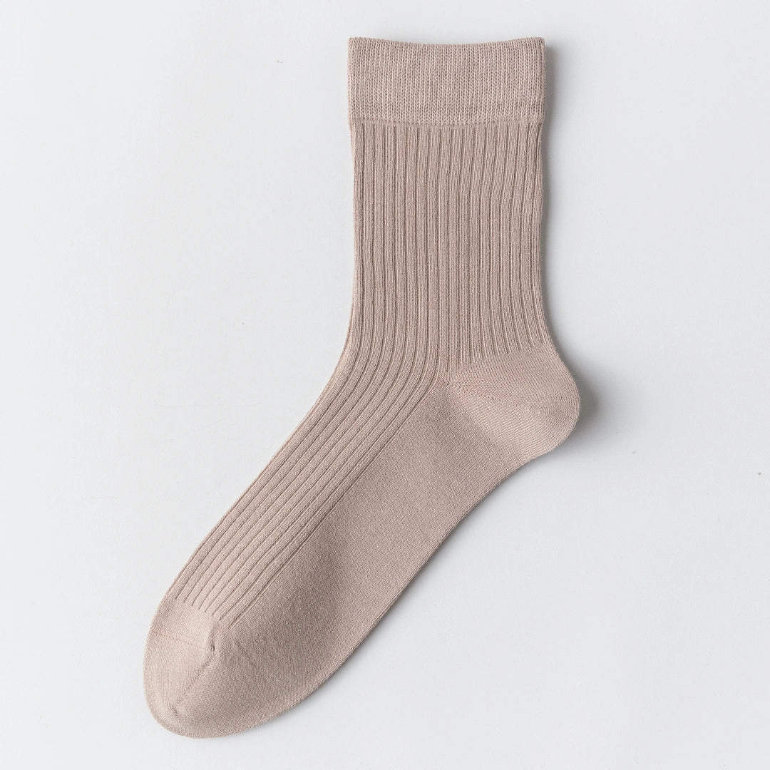 Men's 98% Cotton Classic Ribbed Crew Socks - detail photo showing soft cotton-rich comfort