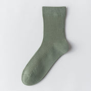Men's 98% Cotton Classic Ribbed Crew Socks - detail photo showing soft cotton-rich comfort