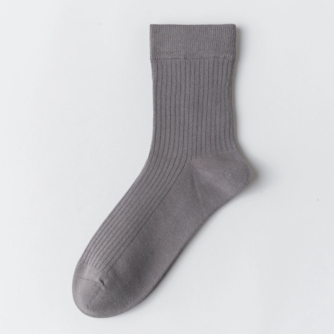 Men's 98% Cotton Classic Ribbed Crew Socks - detail photo showing soft cotton-rich comfort