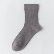 Men's 98% Cotton Classic Ribbed Crew Socks - detail photo showing soft cotton-rich comfort