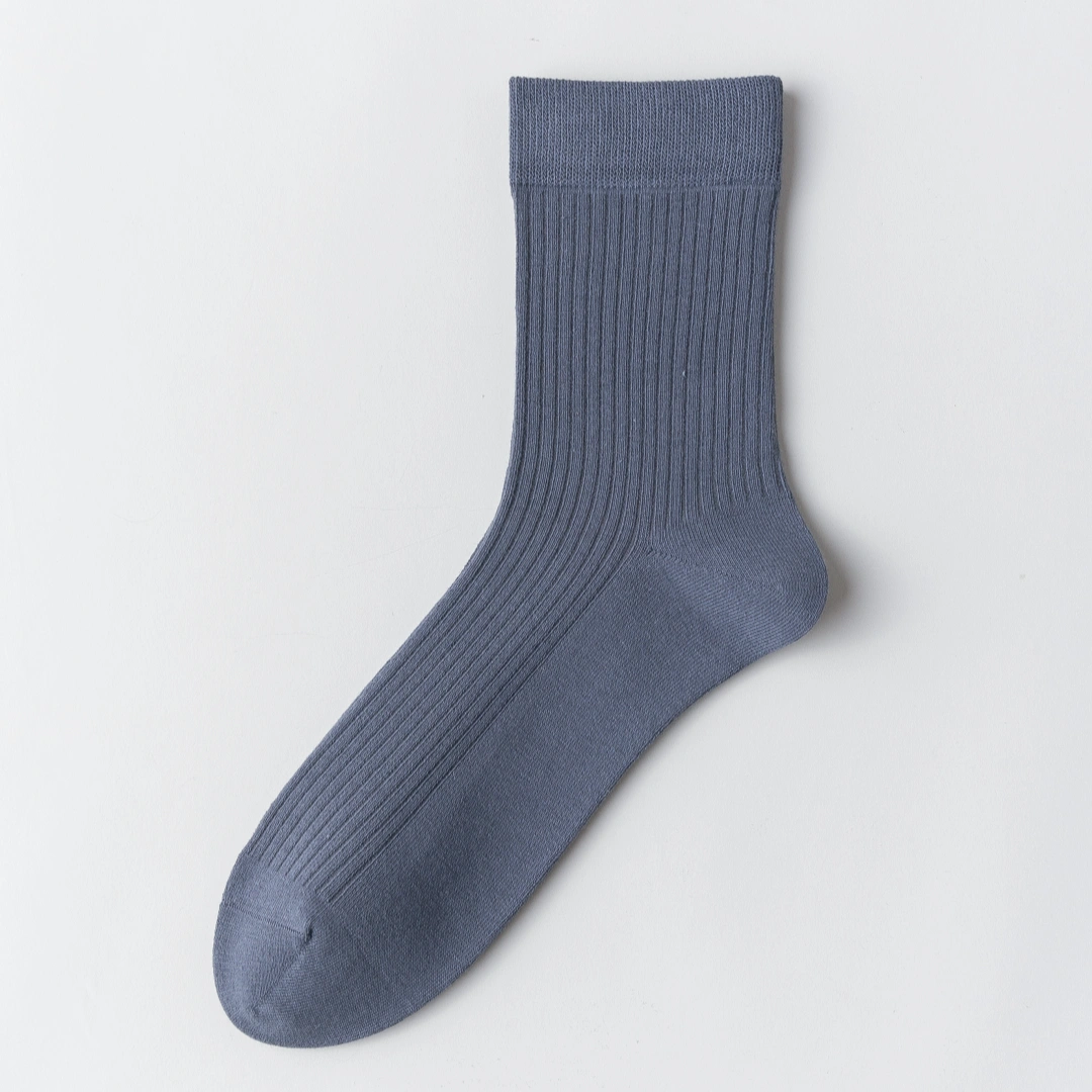 Men's 98% Cotton Classic Ribbed Crew Socks - detail photo showing soft cotton-rich comfort