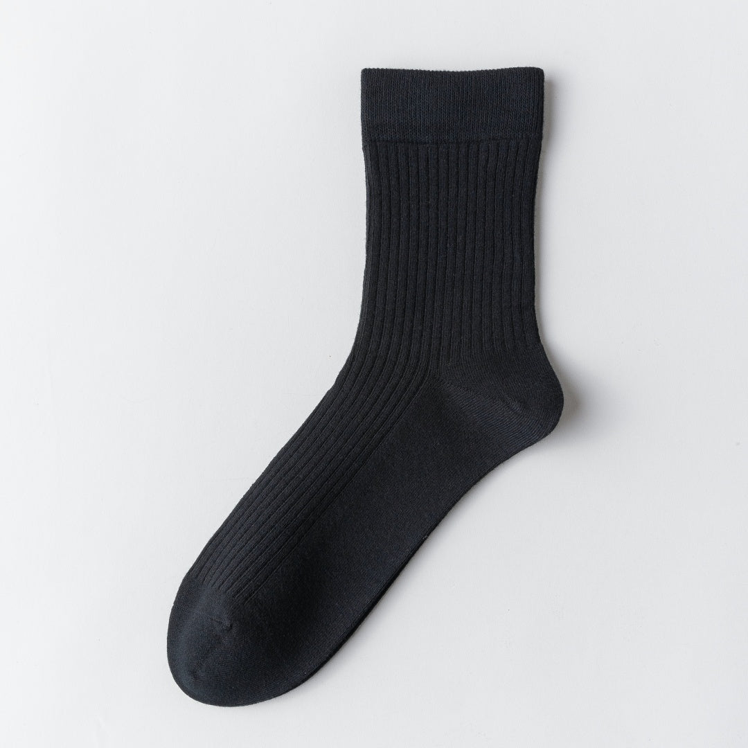 Men's 98% Cotton Classic Ribbed Crew Socks - detail photo showing soft cotton-rich comfort