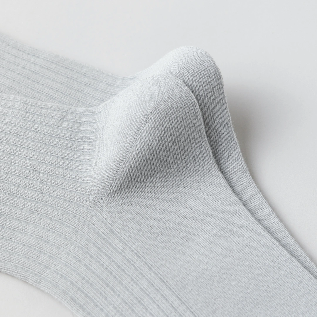 Men's 98% Cotton Classic Ribbed Crew Socks - detail photo showing soft cotton-rich comfort