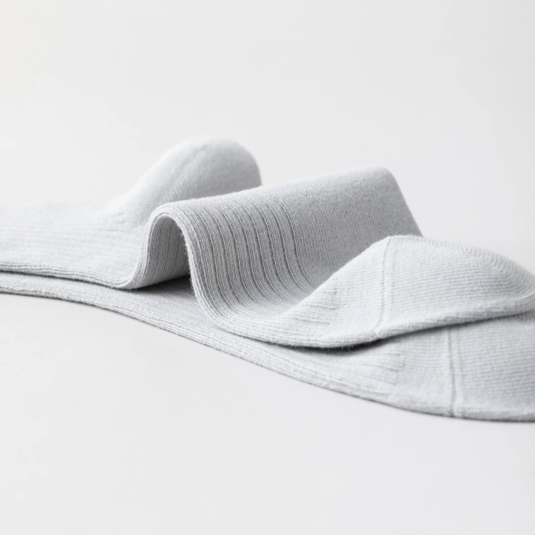 Men's 98% Cotton Classic Ribbed Crew Socks - detail photo showing soft cotton-rich comfort