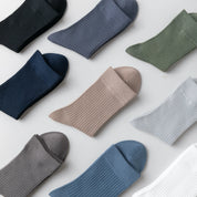 Men's 98% Cotton Classic Ribbed Crew Socks - detail photo showing soft cotton-rich comfort