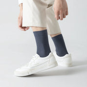 Men's 98% Cotton Classic Ribbed Crew Socks - detail photo showing soft cotton-rich comfort