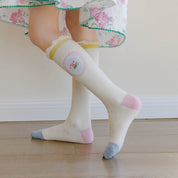 Kid's Girls' Sweet Strawberry & Portrait Knee High Socks - 3 Pairs - Weavasocks