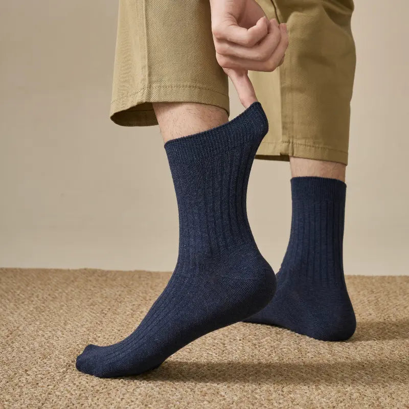 Men's Classic Ribbed Cotton Socks