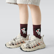 Kid's Earthy Tones Patterned Socks - 4 Pairs
