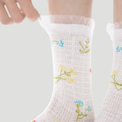Women's Ombré Stripe Mesh Socks (3-Pack) - sock set showing breathable mesh comfort