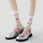 Ethereal Edge Creative Sheer Socks 3-Pack - sock set showing secure grip comfort