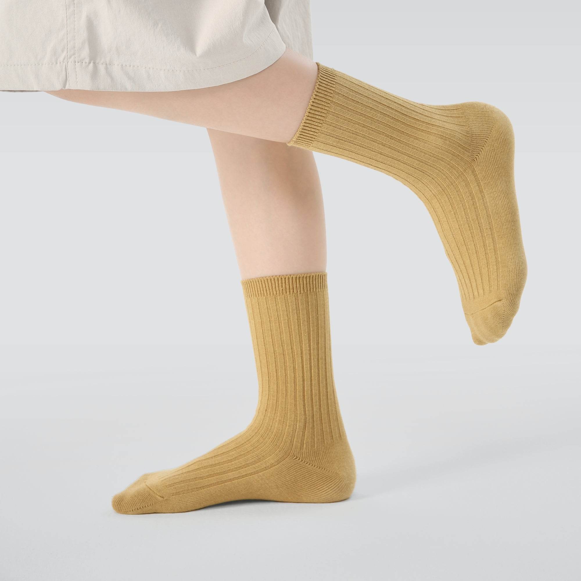 Kid's Classic Solid Color Ribbed Socks B - 5 Pairs - Weavasocks