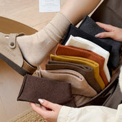 Women's 98% Cotton Classic Roll Top Slouch Crew Socks - product photo showing soft cotton-rich comfort
