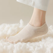 Women's 95% Cotton Candy Mesh No-Show Socks - product photo showing breathable mesh comfort