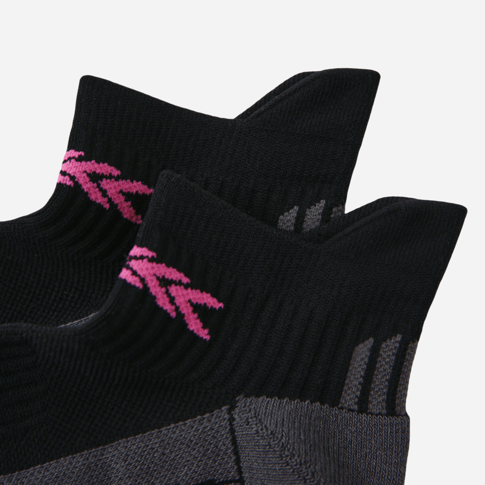 Women's Performance Cushioned Ankle Socks - Black & Neon Pink