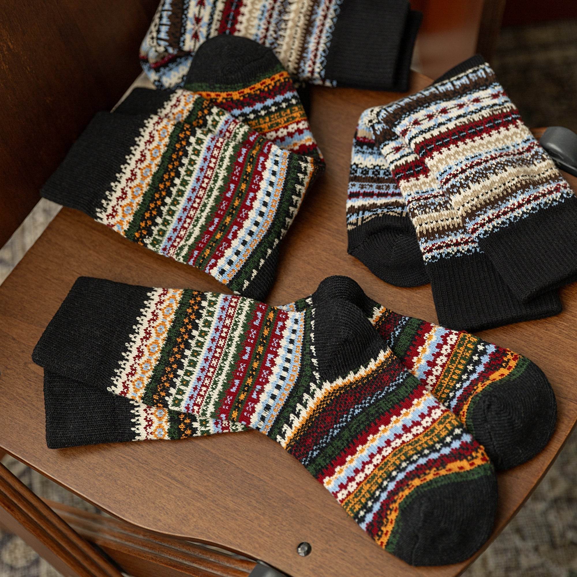 Men's Heritage Fair Isle Socks-3 Pack