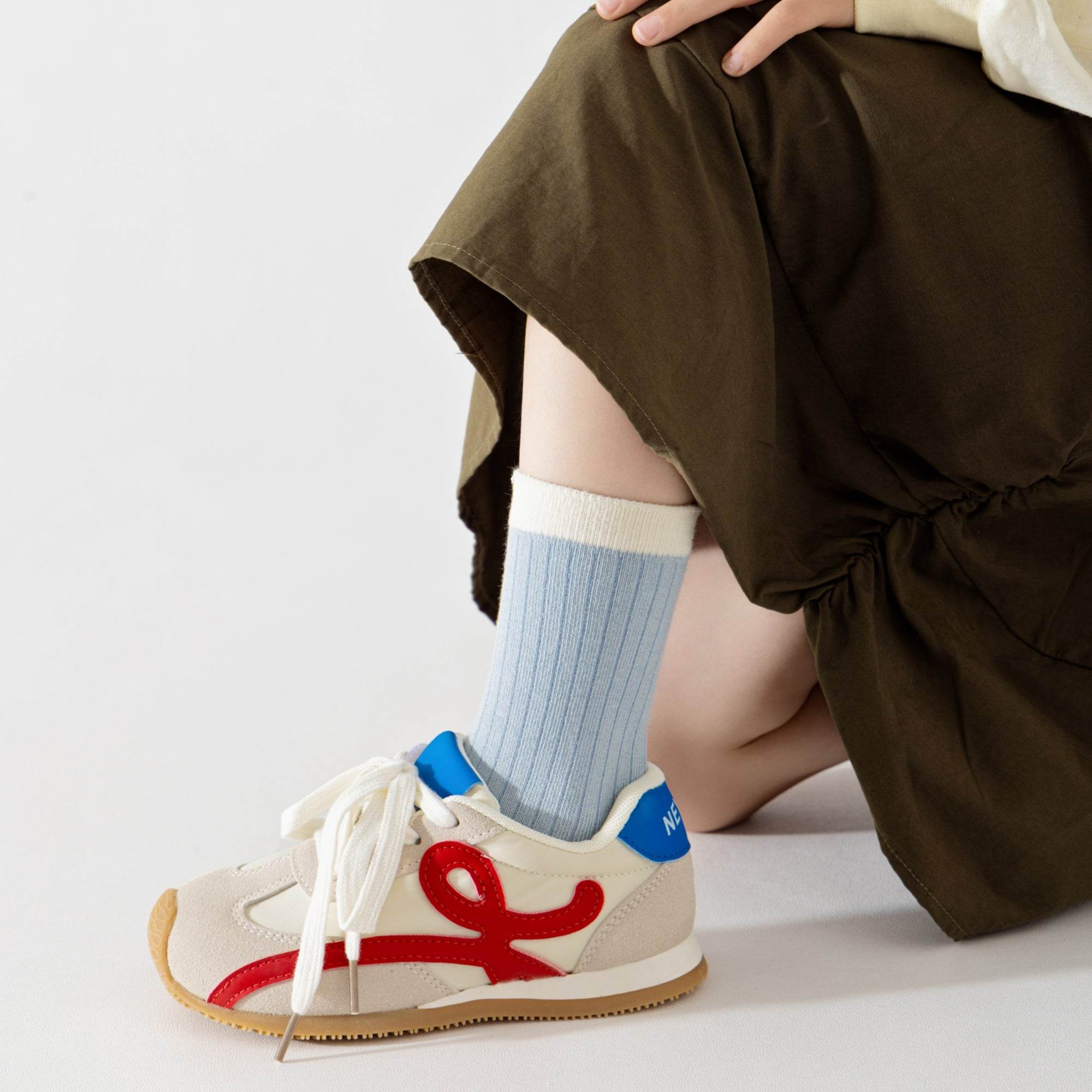 Kid's Tipped Cuff Ribbed Cotton Socks - 5 Pairs - Weavasocks