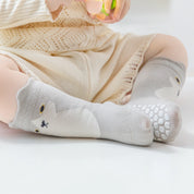 Baby’s Pastel Animal Ear Cuff Non-Slip Floor Socks