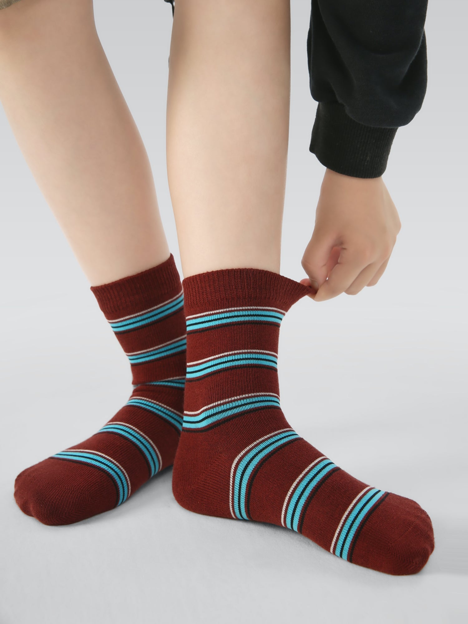 Kids' Mocha Speckle & Stripe-5 Pack