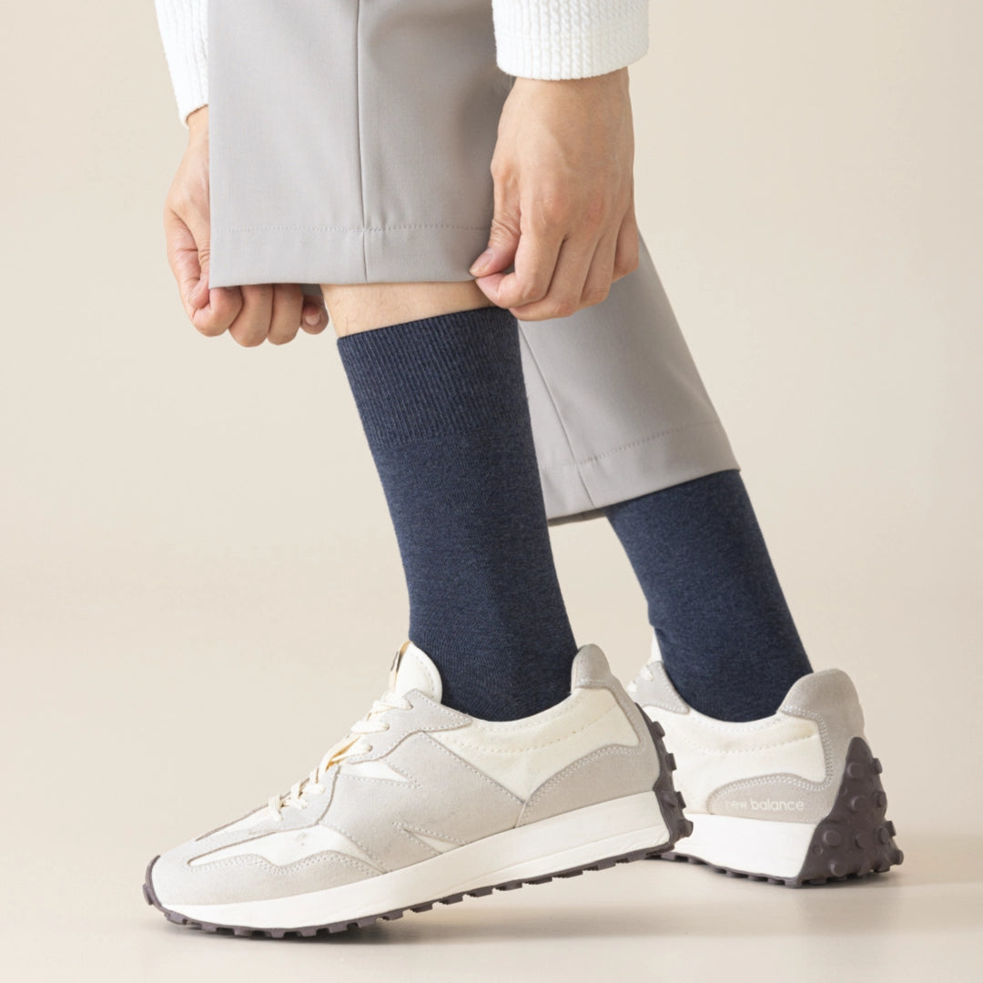 Men's Heathered 98% Cotton Loose Top Socks