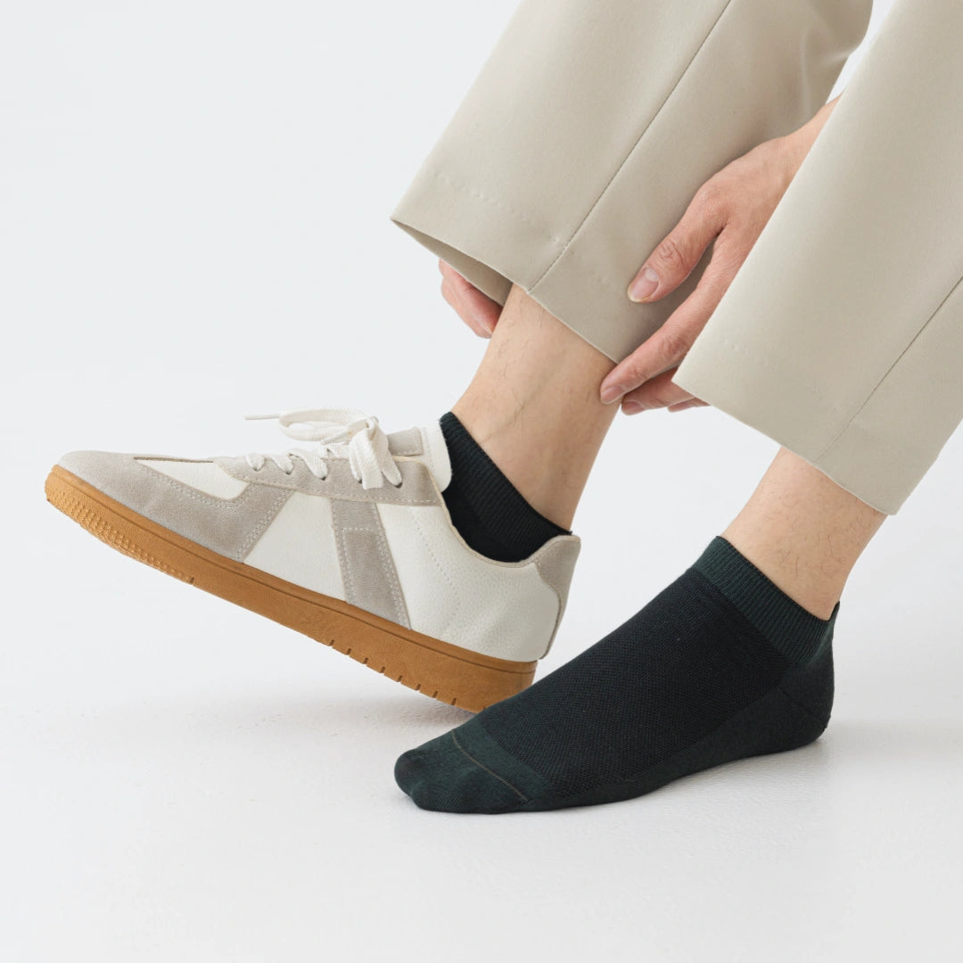 Men's 99% Supima® Cotton Breathable Mesh Low Cut Socks - product photo showing breathable mesh comfort