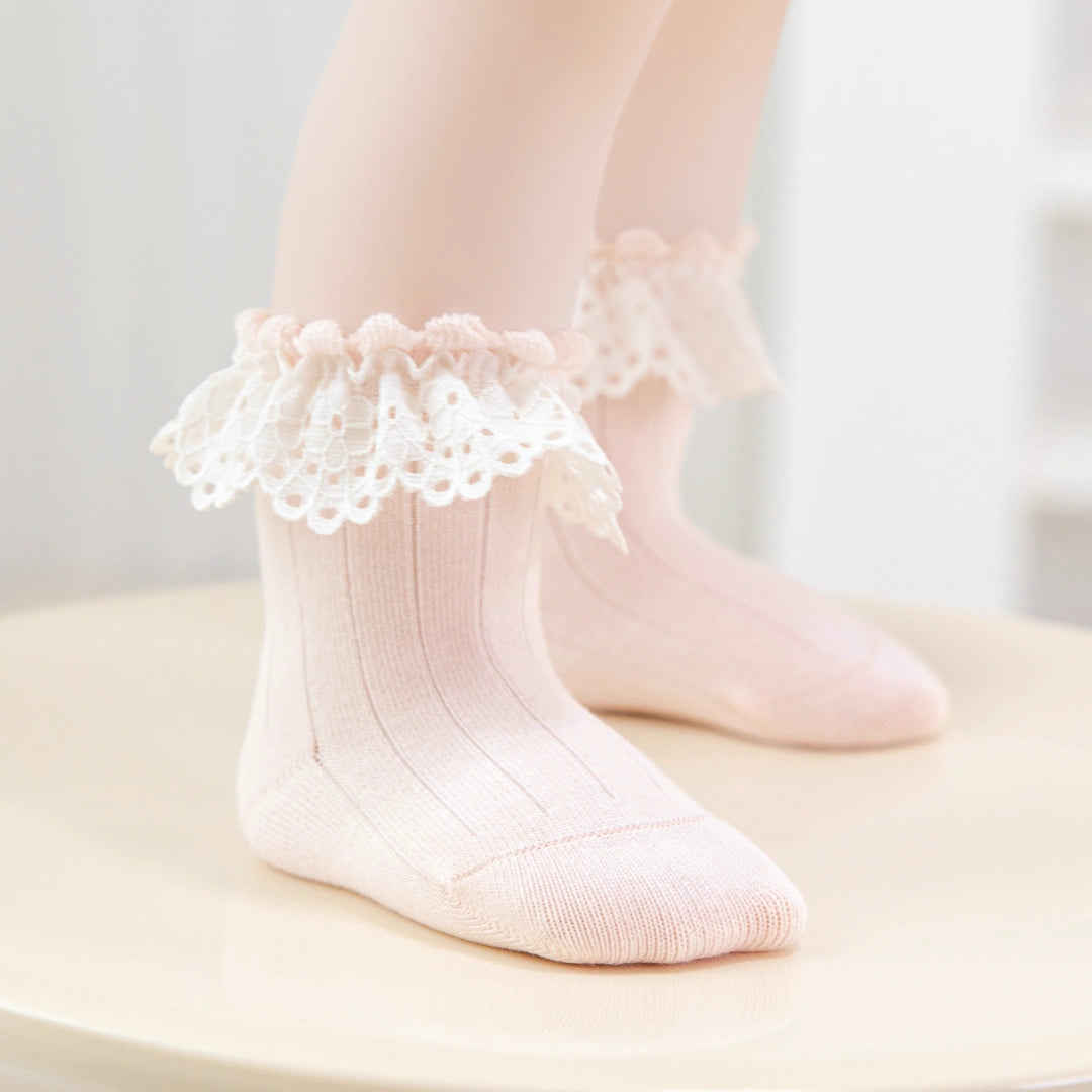 lace dress socks Floral Lace Quarter Socks, Grey / 5-8