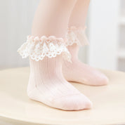 Baby’s Vintage Eyelet Lace Ruffle Cotton 3-Pack