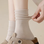 Women's 6" Modal & 6A Mulberry Silk Blend Crew Socks - product photo showing modal and mulberry silk comfort