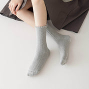 Kid's Pastel Knit Crew Socks - 5 Pairs - Weavasocks