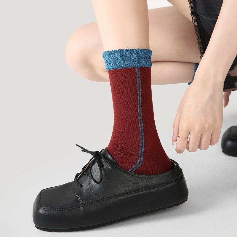 Women's Eclectic Texture Crew Socks - 3 pairs