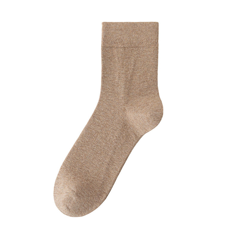 Men's 98% Cotton Heathered Business Crew Socks