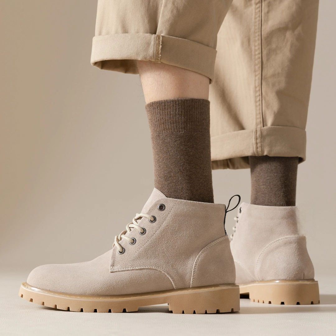 Men's 92% Cotton Terry Thermal Crew Socks