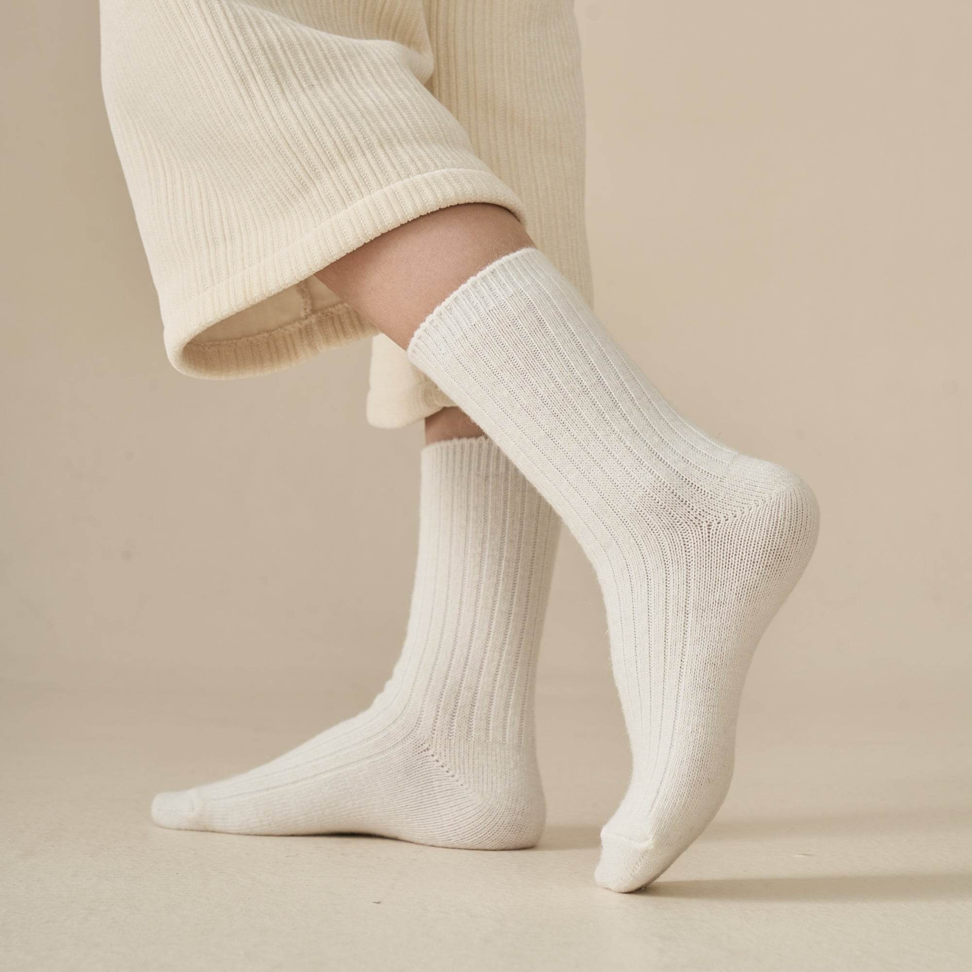 Women's Classic Merino Wool Ribbed Socks - Single Pair