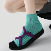 Modern Retro Artistic Textured Ankle Socks 3-Pack