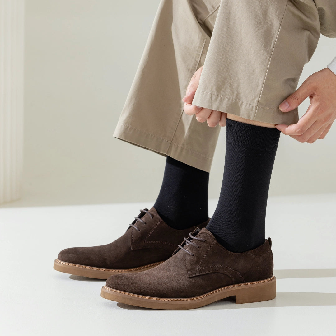 Men's 95% Silky Cotton Extended Business Crew Socks