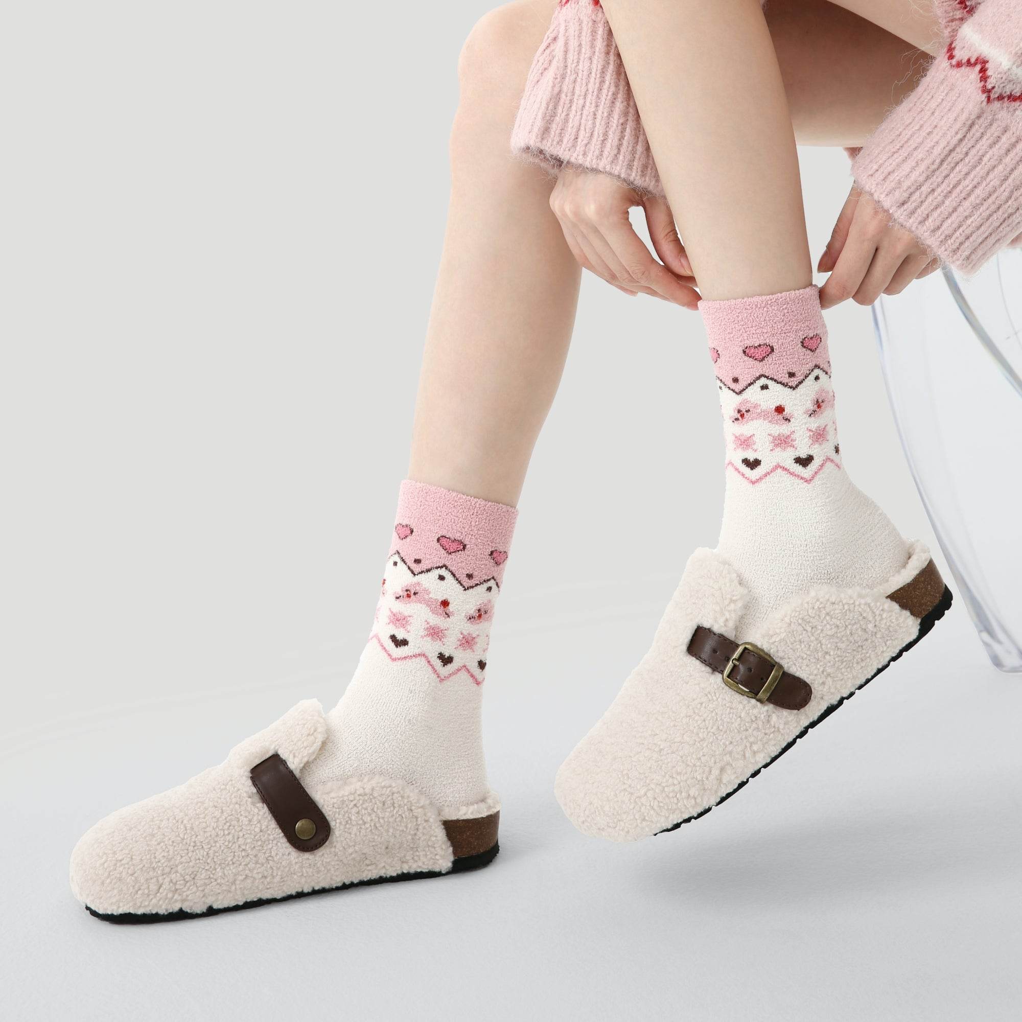 Women's Cozy Fair Isle Crew Socks - 3 Pairs