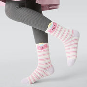 Kid's Kawaii Animals Crew Socks - 5 Pairs