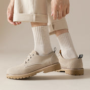 Men's Heather Terry Cushion 92% Cotton Quarter Socks - product photo showing cushioned comfort