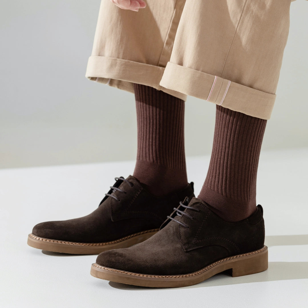 Men's 92% Cotton Ribbed Tall Crew Socks