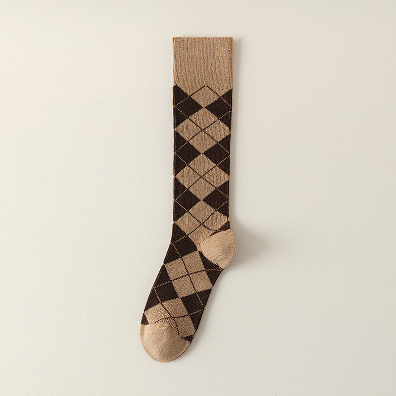 Preppy Argyle Knee Highs
