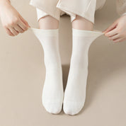 Women's 98% Cotton 5" Quarter Heather Socks - product photo showing soft cotton-rich comfort