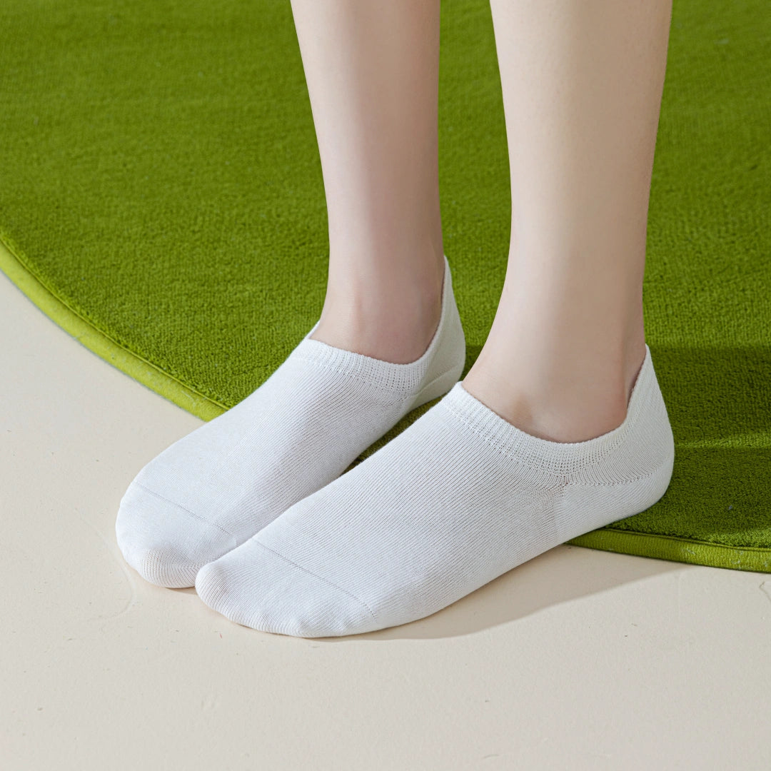 Kids & Petite Women's 95% Cotton Seamless No-Show Socks - sock set showing soft cotton comfort