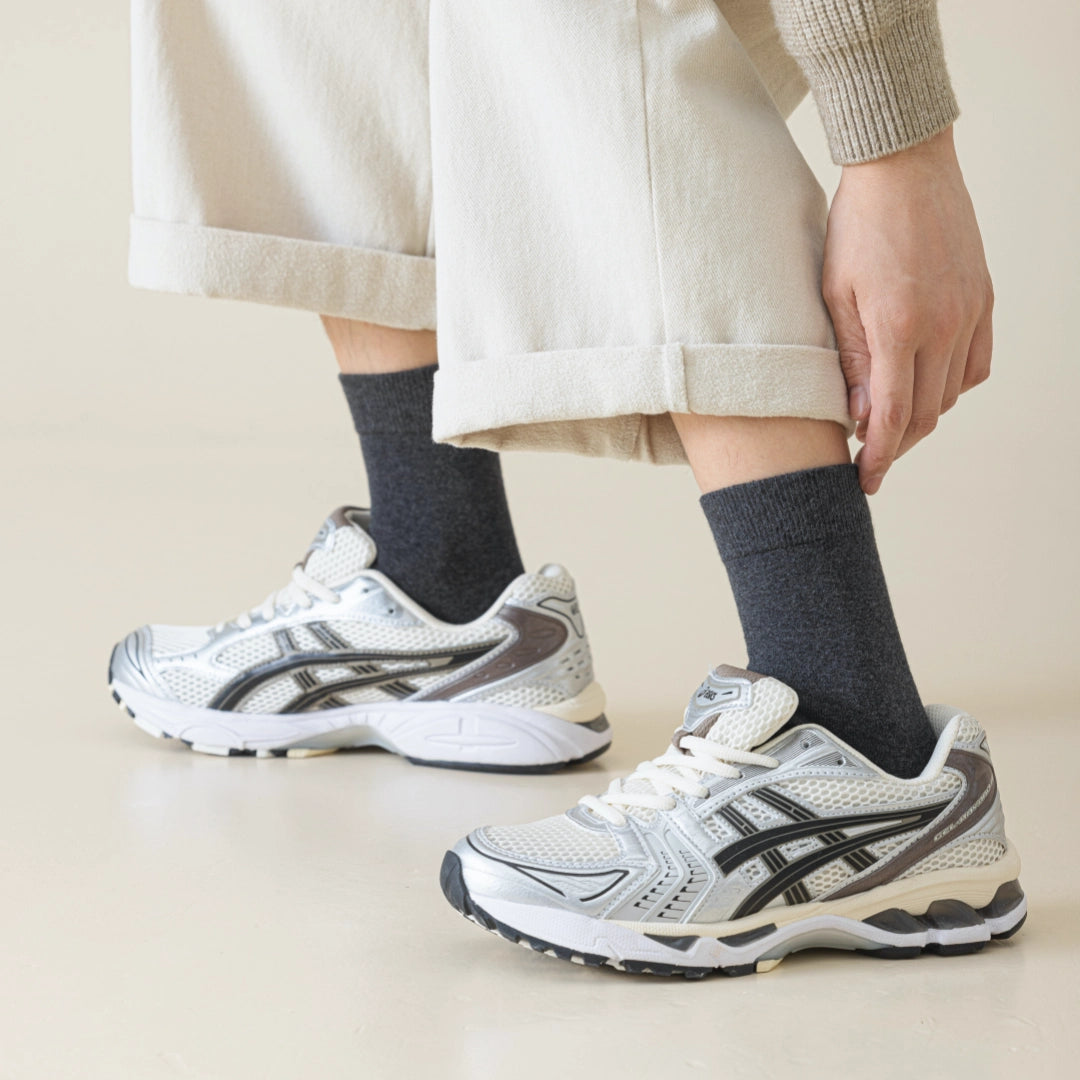 Men's 98% Cotton Heathered Business Crew Socks