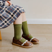 Kid's Girls' Woodland Fawn & Floral Crew Socks - 5 Pairs - Weavasocks