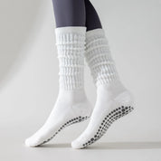 Women's Terry-Lined Pilates 92% Cotton Socks - product photo showing cushioned comfort