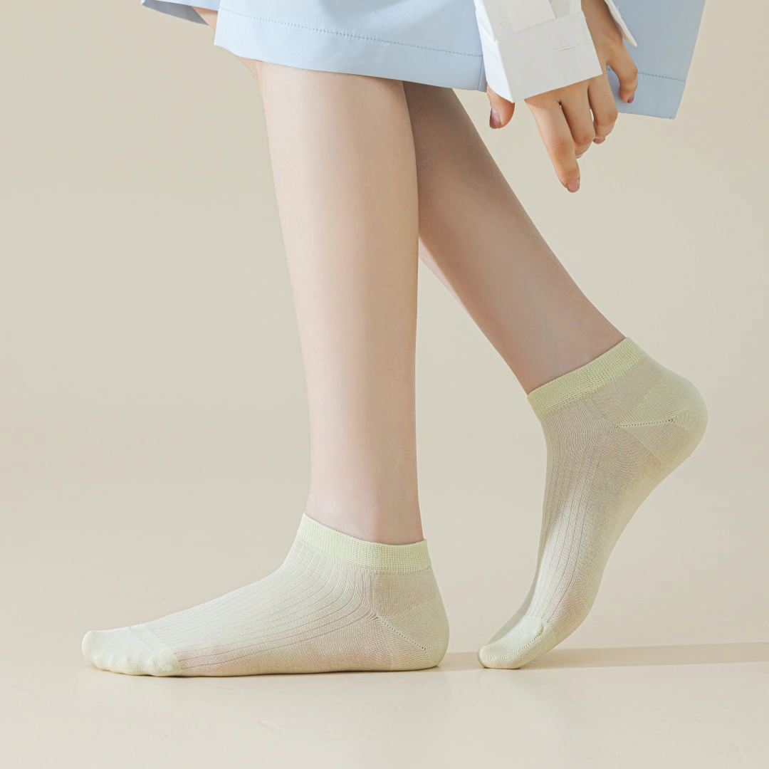 Women's Mulberry Silk & Modal Ultra-Thin Low-Cut Socks - product photo showing modal and mulberry silk comfort