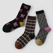 Floral Plaid Socks