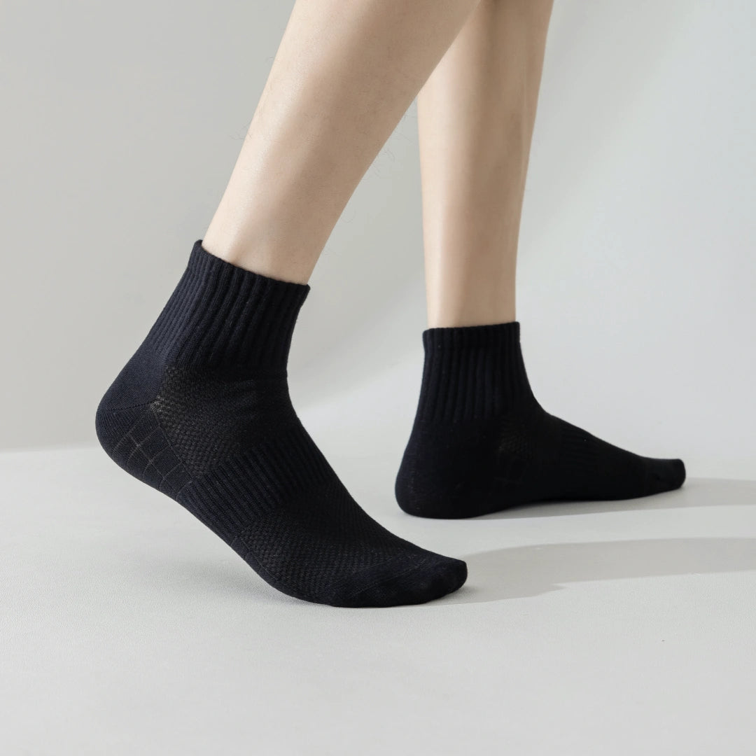 "Titan Mesh" Big & Tall Men's Ankle Socks - product photo showing breathable mesh comfort