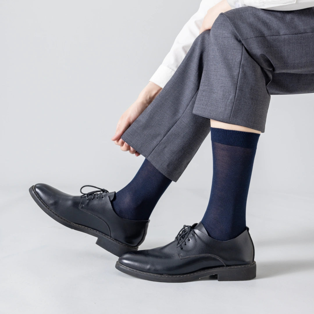 Men's Luxury 6A Silk Dress Crew Socks