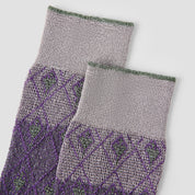 Women's Metallic Lurex Sheer Mesh Socks - product photo showing breathable mesh comfort